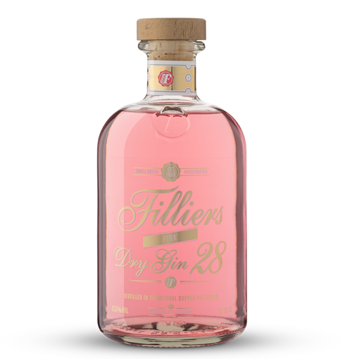 Image de FILLIERS PINK DRY GIN 37° 50CL+MINI 5CL