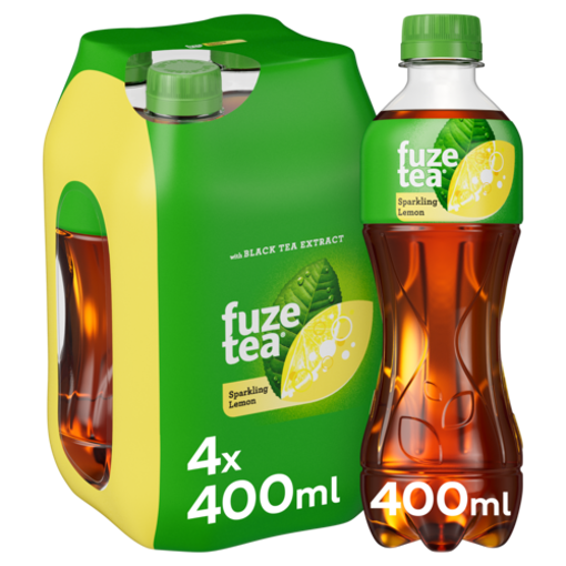 Afbeeldingen van FUZE TEA SPARKLING BLACK TEA PET 4X40CL